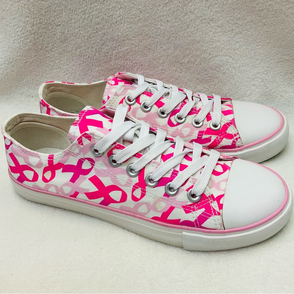 AVON Cushion Walk Breast Cancer Pink Ribbon Women's Size 9 Canvas Sneakers